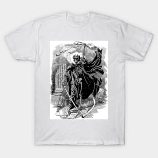 Death as a skeletal figure wielding a scythe - Sir E.L. Sambourne T-Shirt